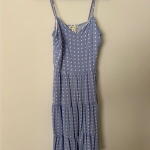 Monteau Los Angeles Polka Dot Blue Dress